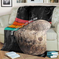 Never Forget Pluto Blanket Distressed Retro Space Astronomy Science