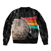 Never Forget Pluto Bomber Jacket Distressed Retro Space Astronomy Science
