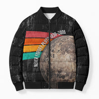 Never Forget Pluto Bomber Puffer Jacket Distressed Retro Space Astronomy Science