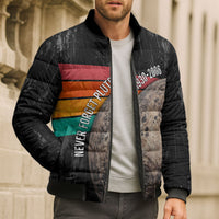 Never Forget Pluto Bomber Puffer Jacket Distressed Retro Space Astronomy Science
