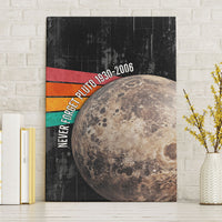 Never Forget Pluto Canvas Wall Art Distressed Retro Space Astronomy Science