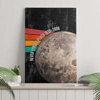 Never Forget Pluto Canvas Wall Art Distressed Retro Space Astronomy Science