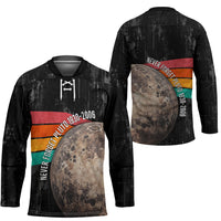 Never Forget Pluto Hockey Jersey Distressed Retro Space Astronomy Science