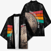 Never Forget Pluto Kimono Distressed Retro Space Astronomy Science