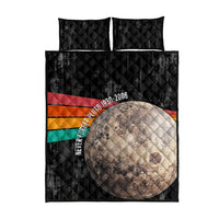 Never Forget Pluto Quilt Bed Set Distressed Retro Space Astronomy Science