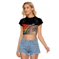 Never Forget Pluto Raglan Cropped T Shirt Distressed Retro Space Astronomy Science