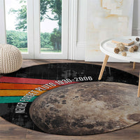 Never Forget Pluto Round Carpet Distressed Retro Space Astronomy Science