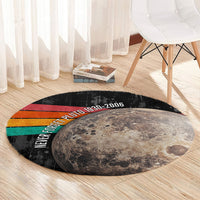 Never Forget Pluto Round Carpet Distressed Retro Space Astronomy Science