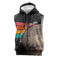 Never Forget Pluto Sleeveless Zip Hoodie Distressed Retro Space Astronomy Science