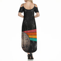 Never Forget Pluto Summer Maxi Dress Distressed Retro Space Astronomy Science