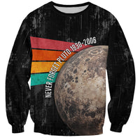 Never Forget Pluto Sweatshirt Distressed Retro Space Astronomy Science
