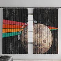 Never Forget Pluto Window Curtain Distressed Retro Space Astronomy Science