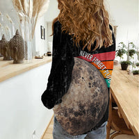 Never Forget Pluto Women Casual Shirt Distressed Retro Space Astronomy Science