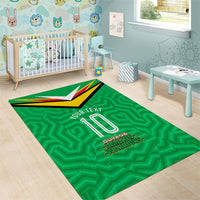 Personalized Guyana Cricket Amazon Warriors Area Rug Tribal Warrior Mascot Fan