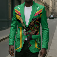 Personalized Guyana Cricket Amazon Warriors Blazer Tribal Warrior Mascot Fan