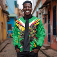 Personalized Guyana Cricket Amazon Warriors Bomber Jacket Tribal Warrior Mascot Fan