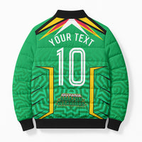 Personalized Guyana Cricket Amazon Warriors Bomber Puffer Jacket Tribal Warrior Mascot Fan