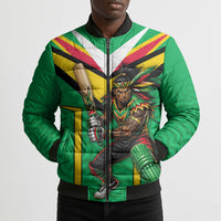 Personalized Guyana Cricket Amazon Warriors Bomber Puffer Jacket Tribal Warrior Mascot Fan