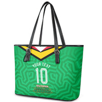 Personalized Guyana Cricket Amazon Warriors Leather Tote Bag Tribal Warrior Mascot Fan