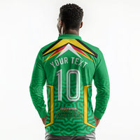 Personalized Guyana Cricket Amazon Warriors Long Sleeve Polo Shirt Tribal Warrior Mascot Fan