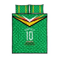 Personalized Guyana Cricket Amazon Warriors Quilt Bed Set Tribal Warrior Mascot Fan