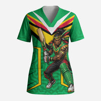 Personalized Guyana Cricket Amazon Warriors Scrub Top Tribal Warrior Mascot Fan