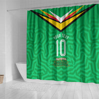 Personalized Guyana Cricket Amazon Warriors Shower Curtain Tribal Warrior Mascot Fan