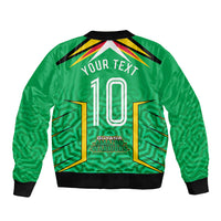 Personalized Guyana Cricket Amazon Warriors Sleeve Zip Bomber Jacket Tribal Warrior Mascot Fan