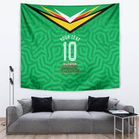 Personalized Guyana Cricket Amazon Warriors Tapestry Tribal Warrior Mascot Fan