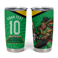Personalized Guyana Cricket Amazon Warriors Tumbler Cup Tribal Warrior Mascot Fan
