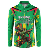 Personalized Guyana Cricket Button Sweatshirt Amazon Warriors Tribal Mascot Sports
