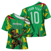 Personalized Guyana Cricket Cross Shoulder Shirt Amazon Warriors Tribal Mascot Sports