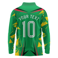 Personalized Guyana Cricket Long Sleeve Polo Shirt Amazon Warriors Tribal Mascot Sports