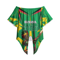 Personalized Guyana Cricket Off Shoulder Wrap Waist Top Amazon Warriors Tribal Mascot Sports