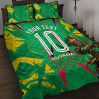 Personalized Guyana Cricket Quilt Bed Set Amazon Warriors Tribal Mascot Sports