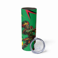 Personalized Guyana Cricket Skinny Tumbler Amazon Warriors Tribal Mascot Sports