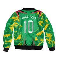 Personalized Guyana Cricket Sleeve Zip Bomber Jacket Amazon Warriors Tribal Mascot Sports