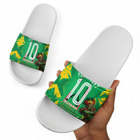 Personalized Guyana Cricket Slide Sandals Amazon Warriors Tribal Mascot Sports