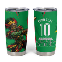 Personalized Guyana Cricket Tumbler Cup Amazon Warriors Tribal Mascot Sports