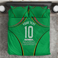 Personalized Guyana Cricket Amazon Warriors Bedding Set Modern Geometric Sports Fan