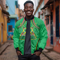 Personalized Guyana Cricket Amazon Warriors Bomber Jacket Modern Geometric Sports Fan