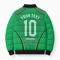 Personalized Guyana Cricket Amazon Warriors Bomber Puffer Jacket Modern Geometric Sports Fan