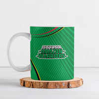 Personalized Guyana Cricket Amazon Warriors Ceramic Mug Modern Geometric Sports Fan