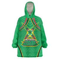 Personalized Guyana Cricket Amazon Warriors Kid Wearable Blanket Hoodie Modern Geometric Sports Fan