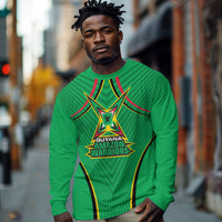 Personalized Guyana Cricket Amazon Warriors Long Sleeve Shirt Modern Geometric Sports Fan