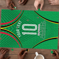 Personalized Guyana Cricket Amazon Warriors Puzzle Modern Geometric Sports Fan