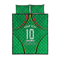 Personalized Guyana Cricket Amazon Warriors Quilt Bed Set Modern Geometric Sports Fan