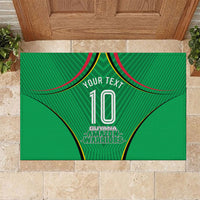 Personalized Guyana Cricket Amazon Warriors Rubber Doormat Modern Geometric Sports Fan