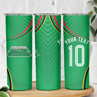 Personalized Guyana Cricket Amazon Warriors Skinny Tumbler Modern Geometric Sports Fan