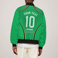 Personalized Guyana Cricket Amazon Warriors Sleeve Zip Bomber Jacket Modern Geometric Sports Fan